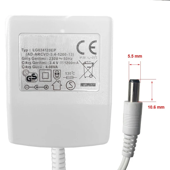 Birçok Marka Modele Uygun Epilasyon Makinesi Adaptörü 1200mA - Resim 2