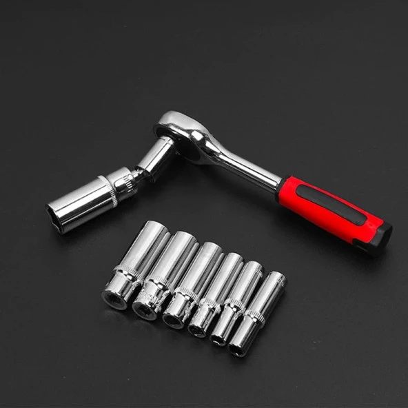 Rowermax Profesyonel 1/2 ve 1/4 Cırcırlı Lokma Anahtar Takımı Bits Uç Seti 108 Parça - 6
