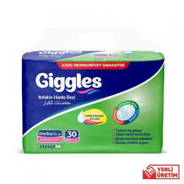 Giggles Hasta Bezi M Beden 30 Adet