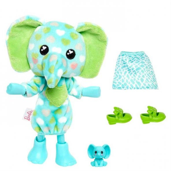 Barbie Cutie Reveal Bebekler Chelsea Tropikal Orman Serisi Fil  HKR12 HKR13 - Resim 4