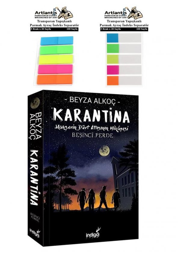 Karantina 5.Perde Beyza Alkoç 312 Sayfa 1 Adet Transparan Kitap Ayraç 2 Paket Mahşerin Dört Atlısı 5 Perde