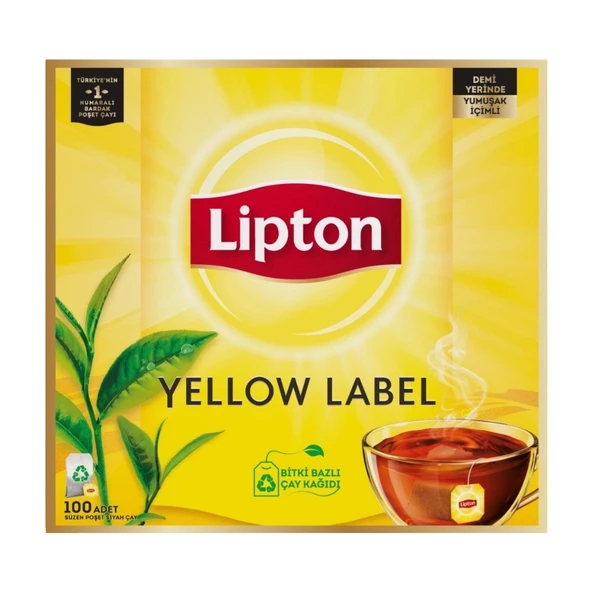 Lipton Yellow Label Bardak Poşet Çay 100lü X 2 Adet