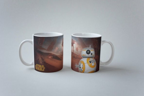 Star Wars Temalı Karakter Özel Tasarım Baskılı Kupa Bardak - Resim 2