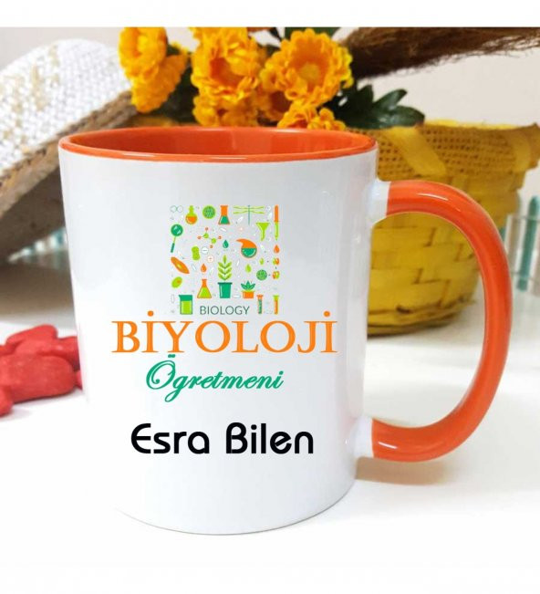 Biyoloji Öğretmenine Özel Öğretmenler Günü Hediyesi Kişiye Özel Kupa Bardak