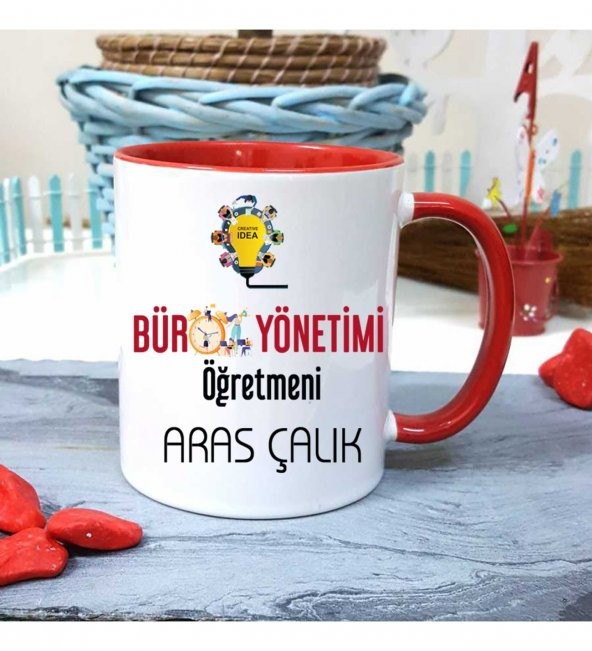 Büro Yönetimi Öğretmenine Özel Öğretmenler Günü Hediyesi Kişiye Özel Kupa Bardak ürün görseli