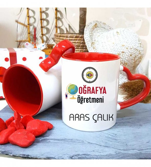 Coğrafya Öğretmenine Özel Öğretmenler Günü Hediyesi Kişiye Özel Kupa Bardak - 1