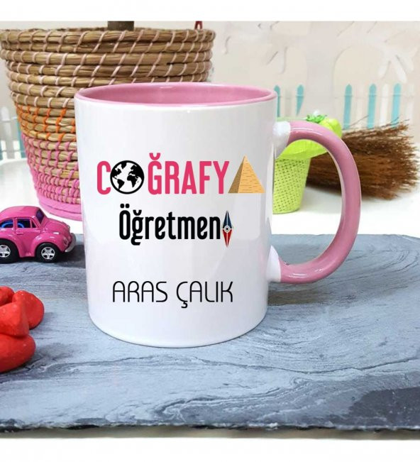 Coğrafya Öğretmenine Özel Öğretmenler Günü Hediyesi Kişiye Özel Kupa Bardak
