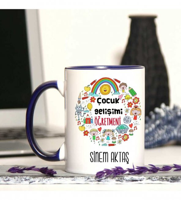 Çocuk Gelişimi Öğretmenine Özel Öğretmenler Günü Hediyesi Kişiye Özel Kupa Bardak