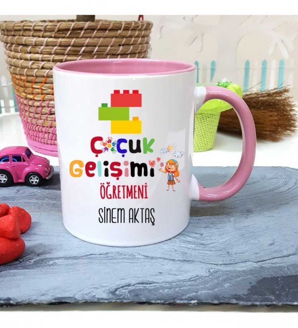 Çocuk Gelişimi Öğretmenine Özel Öğretmenler Günü Hediyesi Kişiye Özel Kupa Bardak