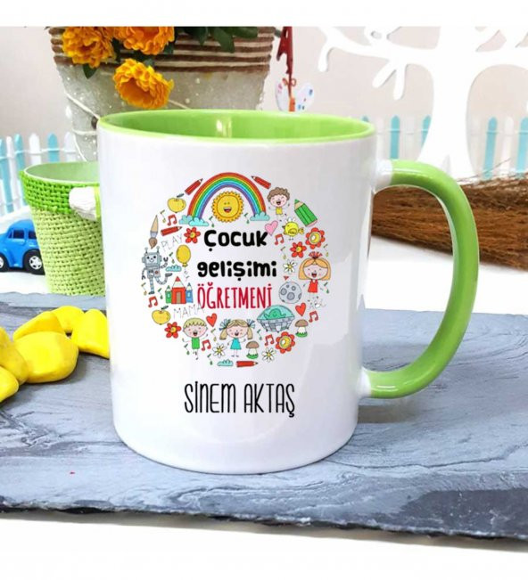 Çocuk Gelişimi Öğretmenine Özel Öğretmenler Günü Hediyesi Kişiye Özel Kupa Bardak