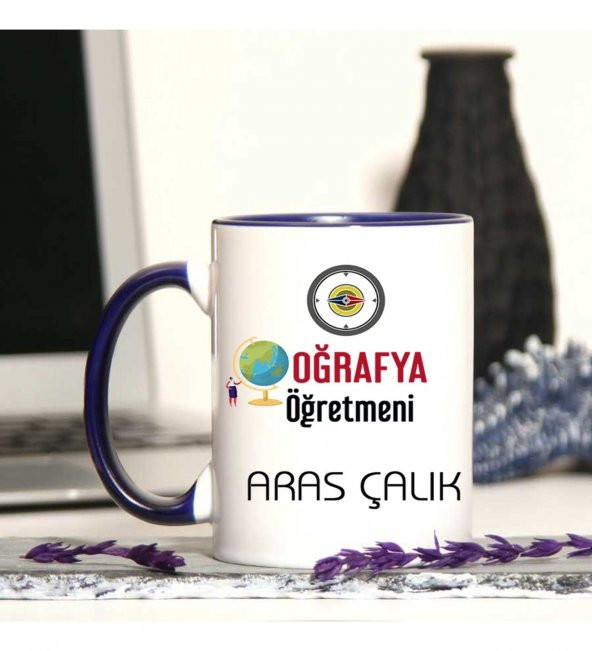 Coğrafya Öğretmenine Özel Öğretmenler Günü Hediyesi Kişiye Özel Kupa Bardak