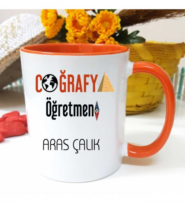 Coğrafya Öğretmenine Özel Öğretmenler Günü Hediyesi Kişiye Özel Kupa Bardak - 1