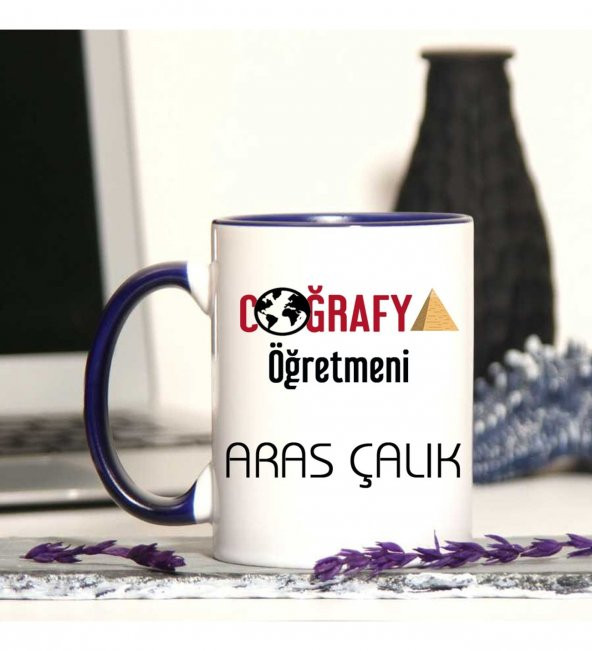 Coğrafya Öğretmenine Özel Öğretmenler Günü Hediyesi Kişiye Özel Kupa Bardak