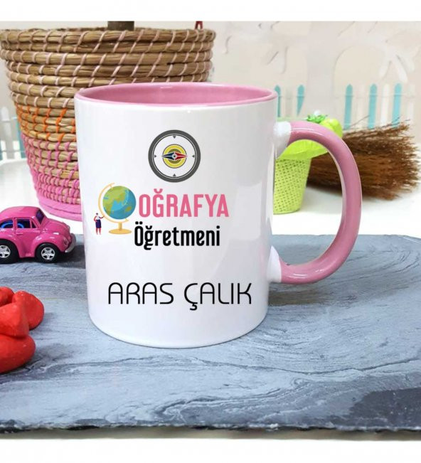 Coğrafya Öğretmenine Özel Öğretmenler Günü Hediyesi Kişiye Özel Kupa Bardak