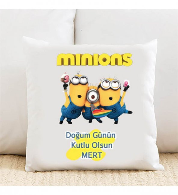 Minions Minion Kişiye Özel Yastık Kılıfı 250