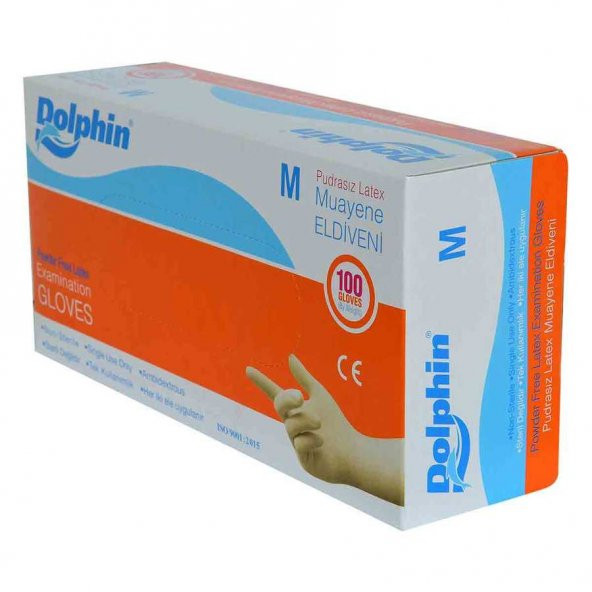 Pudrasız Beyaz Latex Muayene Eldiveni Orta Boy (M) 100 Lü Paket - 5