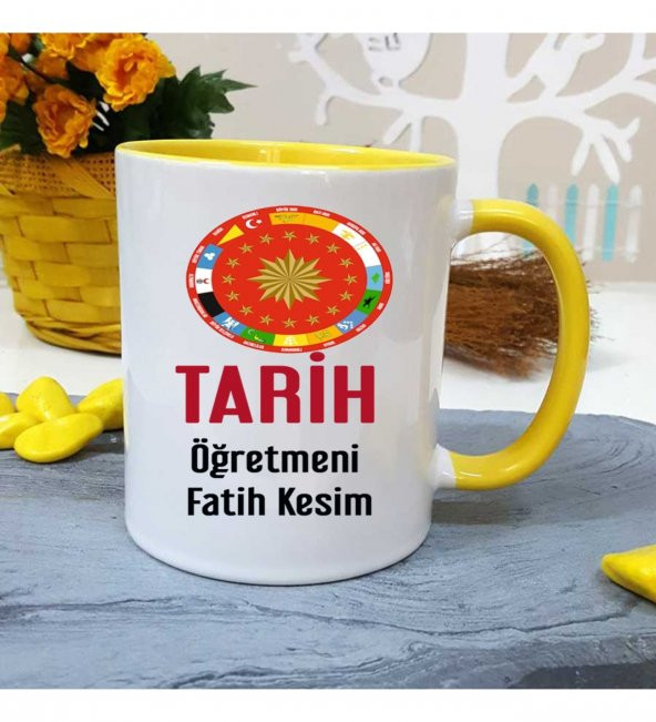 Tarih Öğretmenine Özel Öğretmenler Günü Hediyesi Kişiye Özel Kupa Bardak - 1