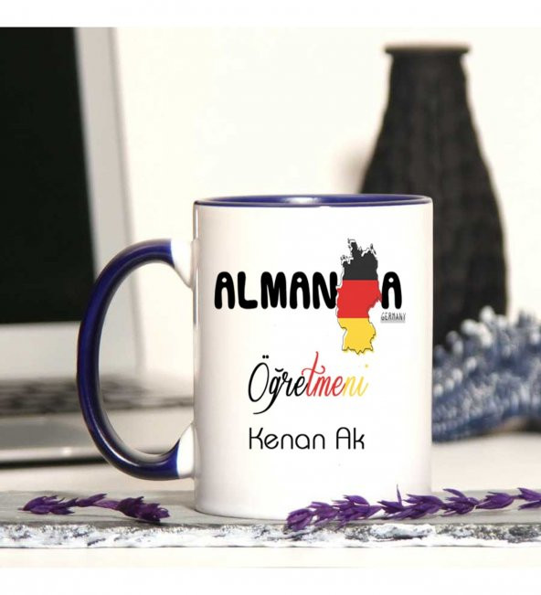 Almanca  Öğretmenine Özel Öğretmenler Günü Hediyesi Kişiye Özel Kupa Bardak