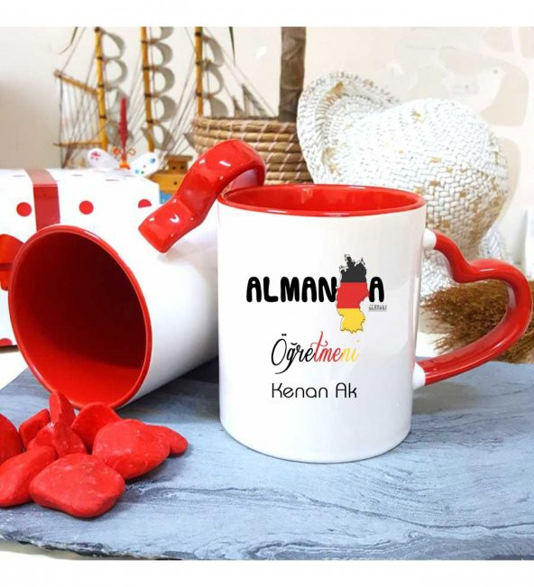 Almanca  Öğretmenine Özel Öğretmenler Günü Hediyesi Kişiye Özel Kupa Bardak