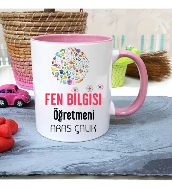Fen Bilgisi Öğretmenine Özel Öğretmenler Günü Hediyesi Kişiye Özel Kupa Bardak