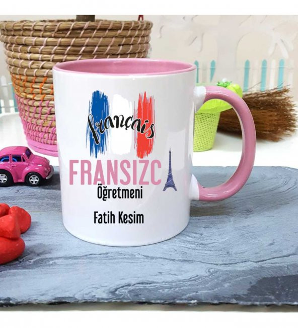 Fransızca Öğretmenine Özel Öğretmenler Günü Hediyesi Kişiye Özel Kupa Bardak - 1