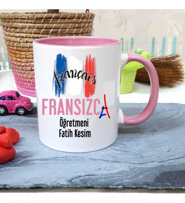 Fransızca Öğretmenine Özel Öğretmenler Günü Hediyesi Kişiye Özel Kupa Bardak