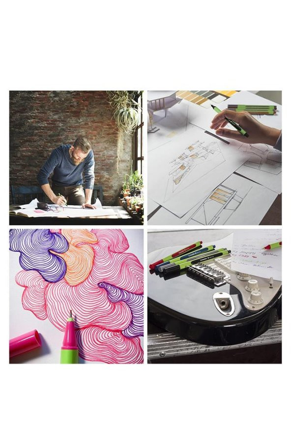 Slider Edge Xb Tükenmez Kalem 8 Renk Standlı 1 Paket Line-up 0.4 mm İnce Uçlu Keçeli Kalem 8 Renk 1 Paket - Resim 8