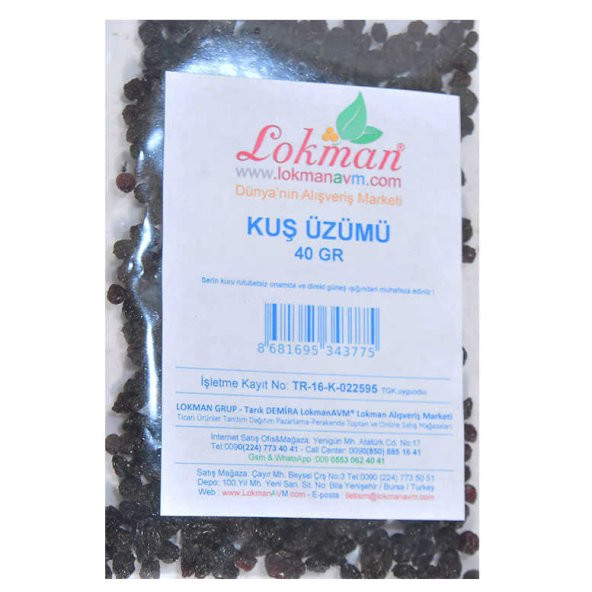 Kuş Üzümü 40 Gr Paket - 6