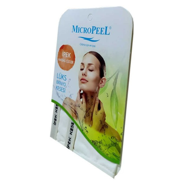 İpek Hassas Cilt İçin Banyo Kesesi Beyaz 16X25 - 3