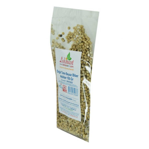 Doğal Tane Akbiber Beyaz Biber Beyaz Karabiber 100 Gr Paket - Resim 6