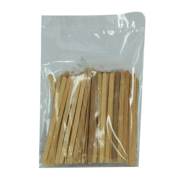 Ahşap Tahta Çay Kahve Karıştırıcı 100 Adet Paket - 3