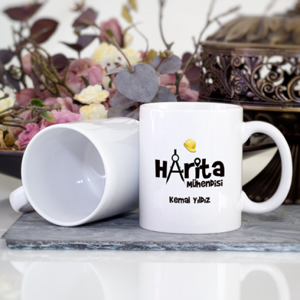 Kişiye Özel Harita Mühendisi Kupa Bardak - 2