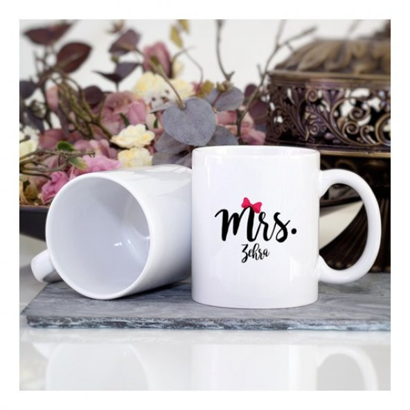 Kişiye Özel İsimli Mrs. Kupa Bardak - Resim 2