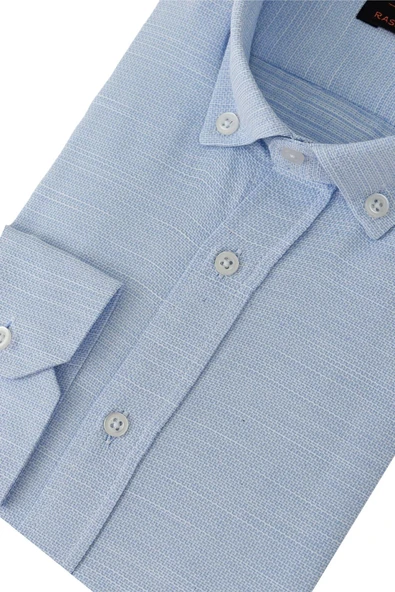 Erkek Silim Fit Petek Dokulu Gömlek BGL-ST02769 - Resim 12