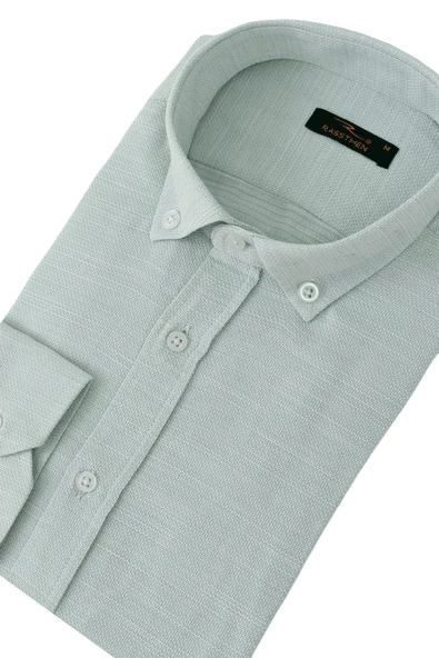 Erkek Silim Fit Petek Dokulu Gömlek BGL-ST02769 - Resim 10