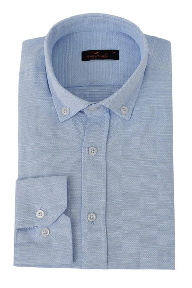 Erkek Silim Fit Petek Dokulu Gömlek BGL-ST02769 - Resim 5