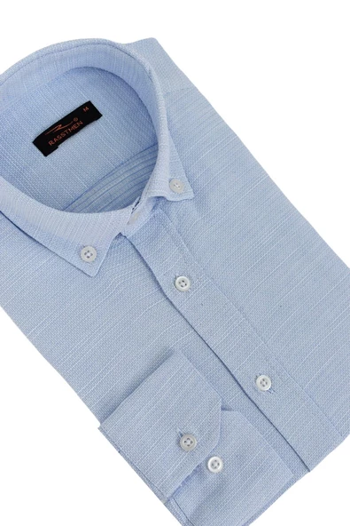 Erkek Silim Fit Petek Dokulu Gömlek BGL-ST02769 - Resim 6