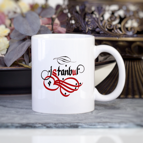 Kişiye Özel İstanbul Yazılı Kupa Bardak - 1