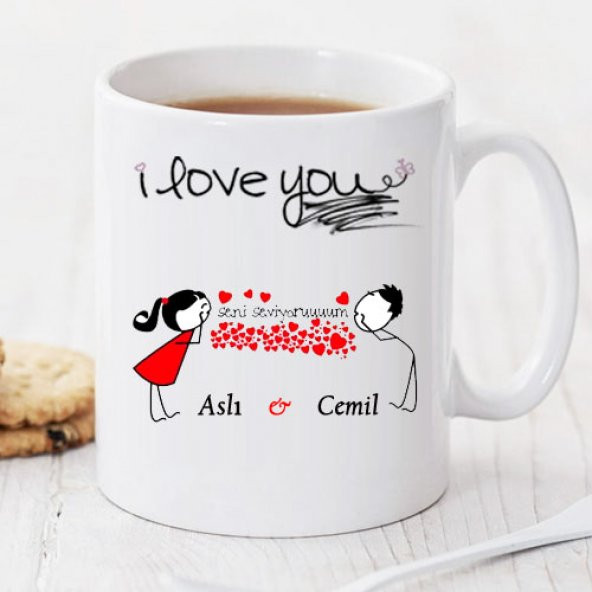 I Love You Kişiye Özel Kupa Pi167
