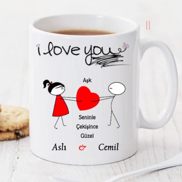 Aşk Seninle Çekişince Güzel Kişiye Özel Kupa Pi170