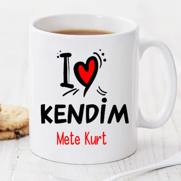 I Love Kendim Kişiye Özel Kupa Pi70