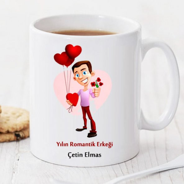 Yılın Romantik Erkeği Kişiye Özel Kupa Pi24 - 1