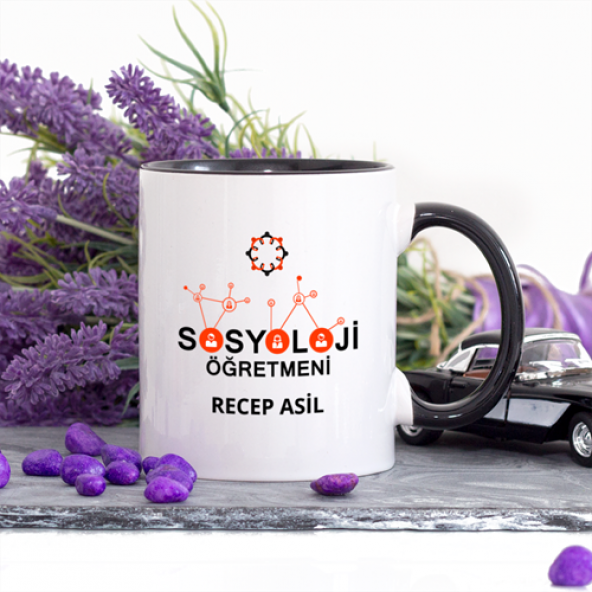 Kişiye Özel Sosyoloji Öğretmeni Kupa Bardak -Lacivert ürün görseli