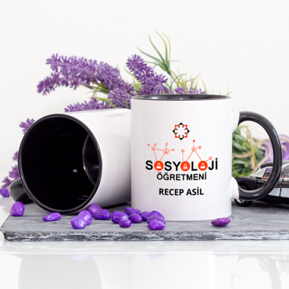 Kişiye Özel Sosyoloji Öğretmeni Kupa Bardak -Lacivert - Resim 2