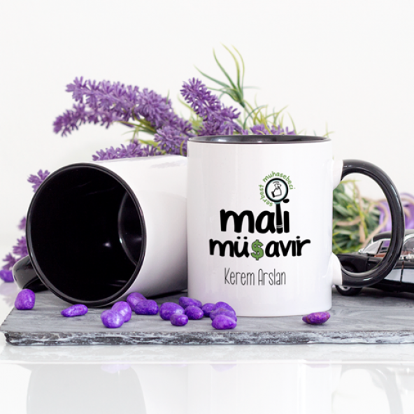 Kişiye Özel Lacivert Renkli Serbest Muhasebeci Mali Müşavir Kupa Bardak - 2