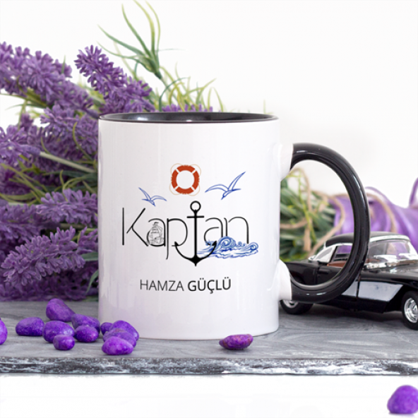 Kişiye Özel Lacivert Renkli Kaptan Kupa Bardak ürün görseli