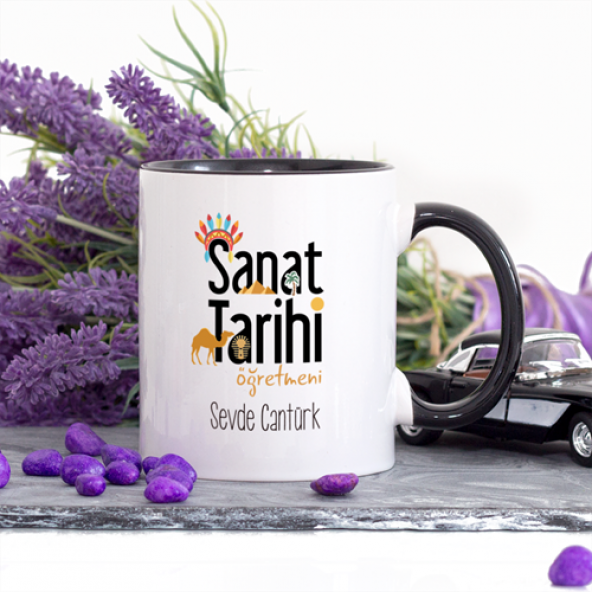 Kişiye Özel Sanat Tarihi Öğretmeni Kupa Bardak - Lacivert ürün görseli