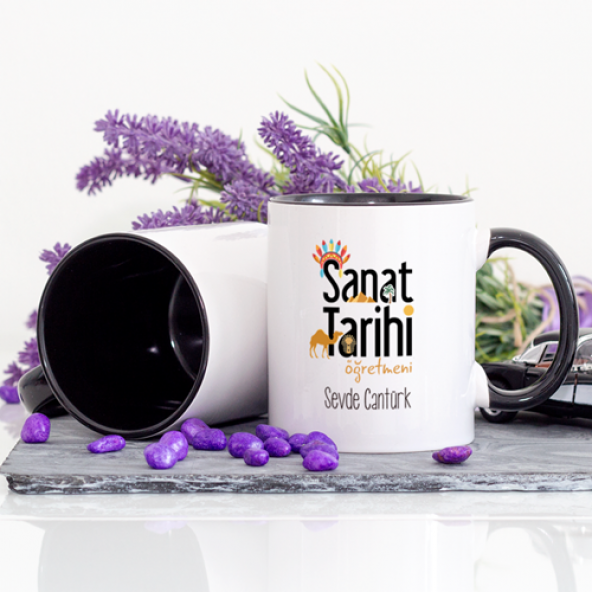 Kişiye Özel Sanat Tarihi Öğretmeni Kupa Bardak - Lacivert - Resim 2