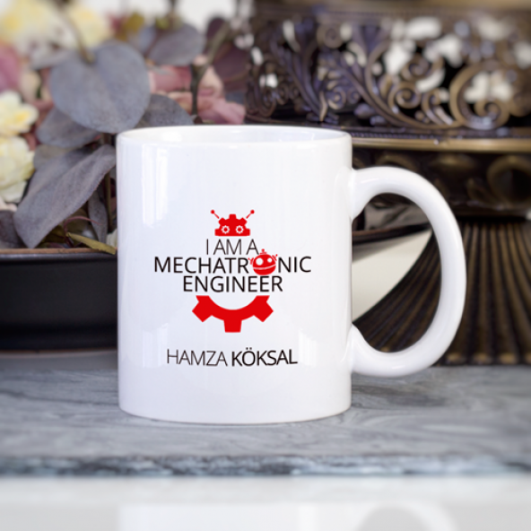 Kişiye Özel Mekatronik Mühendisi Kupa Bardak (Kırmızı) - 1