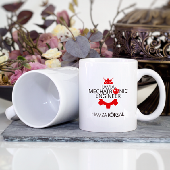 Kişiye Özel Mekatronik Mühendisi Kupa Bardak (Kırmızı) - 2